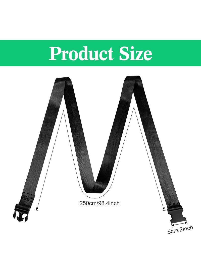 Extremity Mobilization Belt Manual Traction Mobility Strap Adjustable Fun Gait Belts for Stretching Yoga Leg Shoulder Exercise (Black) - Image 2